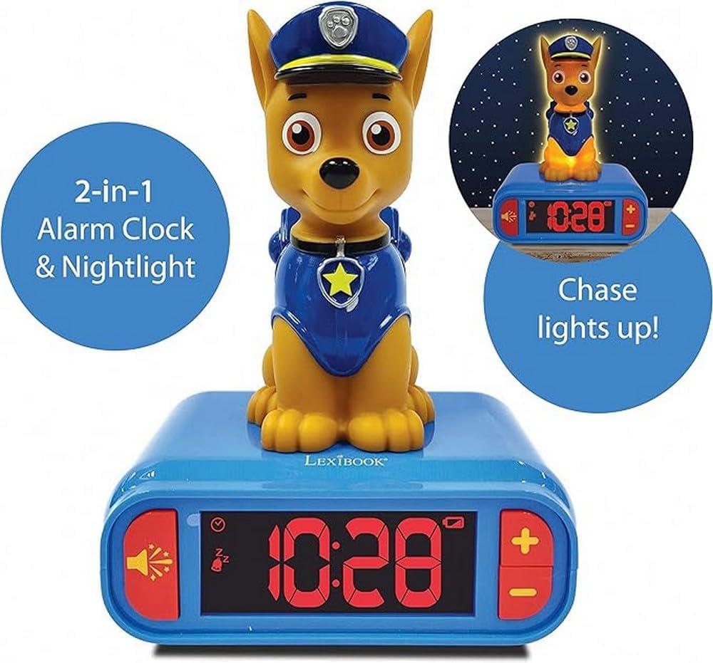 Ceas Desteptator Cu Lumina 3D,Paw Patrol