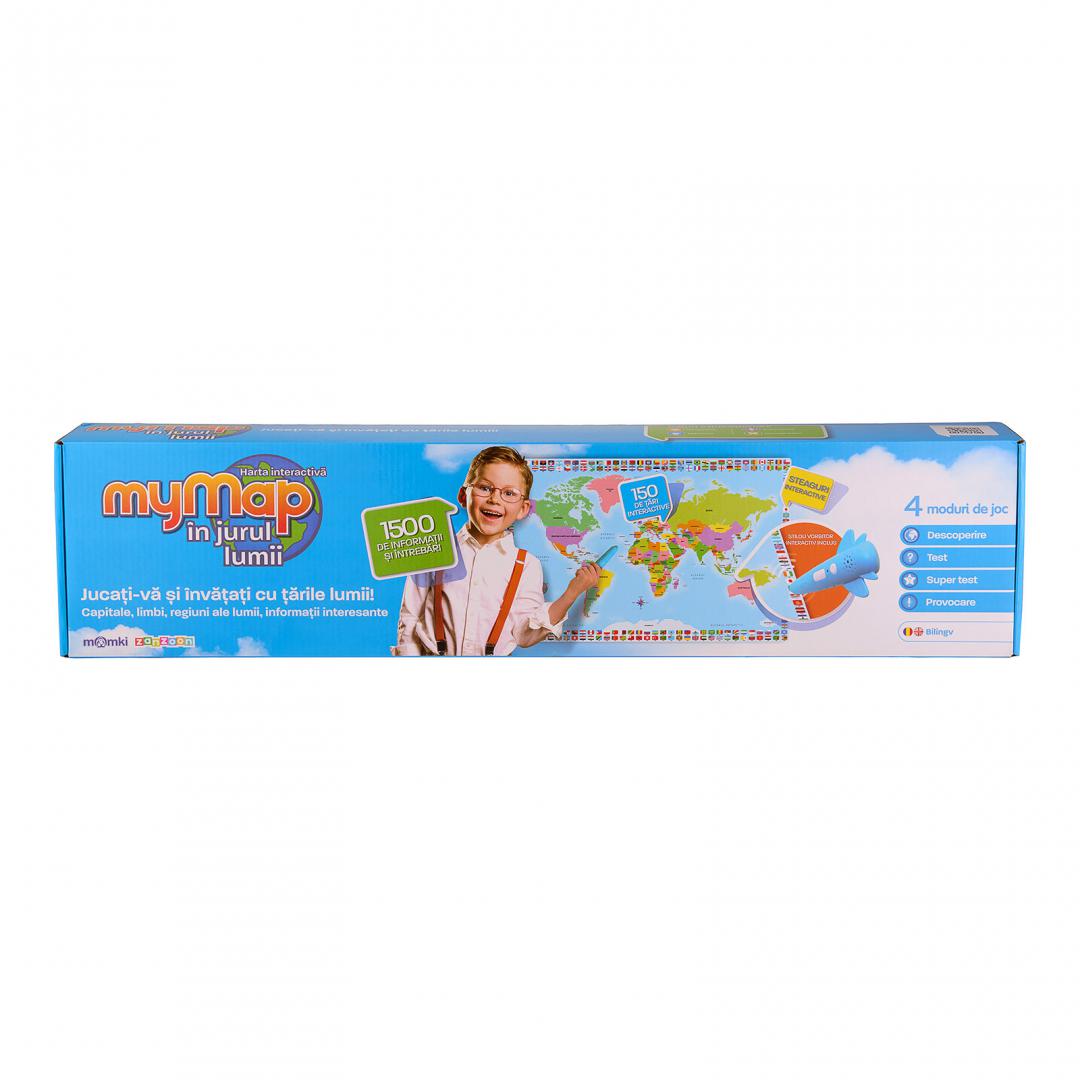 Harta Lumii Bilingva, Ro/En Cu Creion Interactiv, Momki