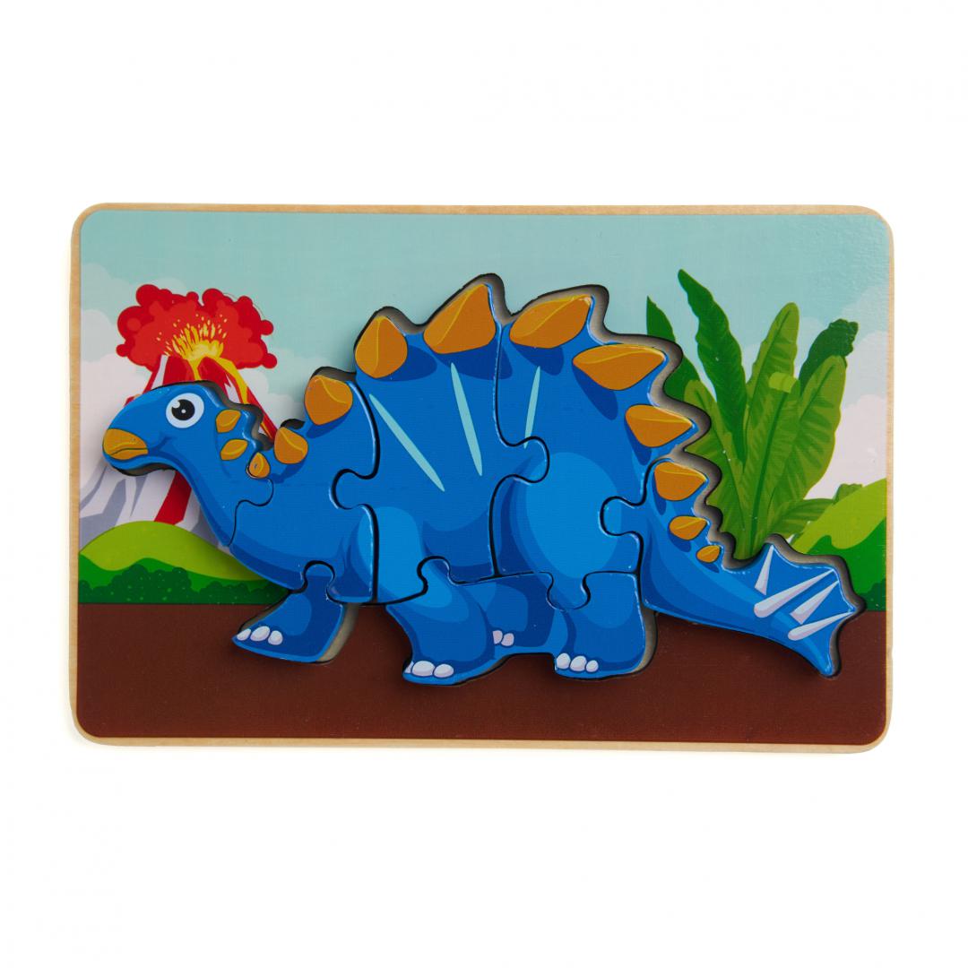 Puzzle Din Lemn Tuojiangosaurus, 8 Piese, Momki