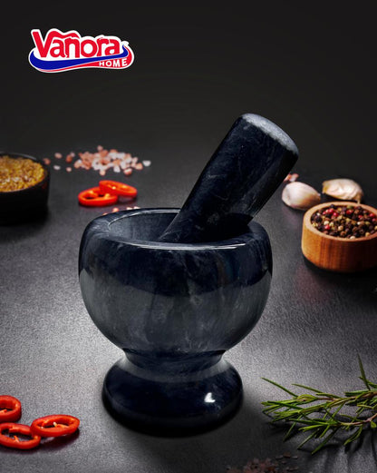 Mojar Cu Pistil Din Marmura, Dia 9.5 Cm, Vanora Home ( Mix Doua Culori In Bax, 3 Buc/ Culoare)