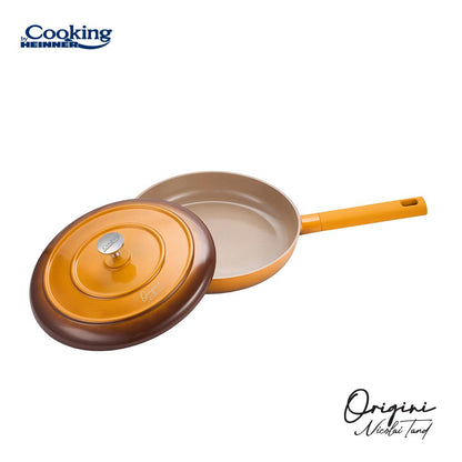Tigaie cu capac Cooking by Heinner - Origini Chef Nicolai Tand, aluminiu turnat, invelis ceramic, 26 x 5 cm