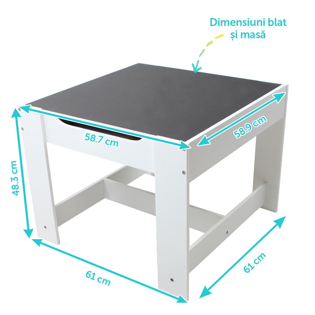 Set Masuta Si 2 Scaune Pentru Copii , Mdf, U-Grow