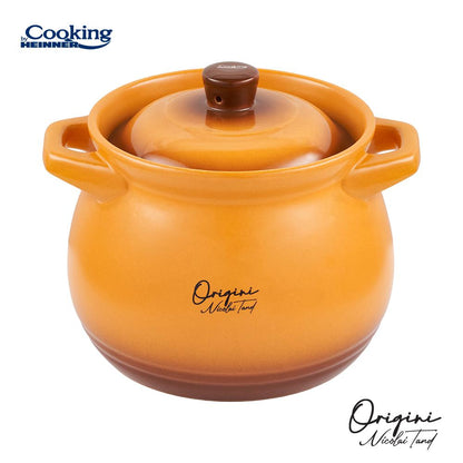 Oala ceramica cu capac Cooking by Heinner - Origini Chef Nicolai Tand, 14.5 x 16 cm, 3 L