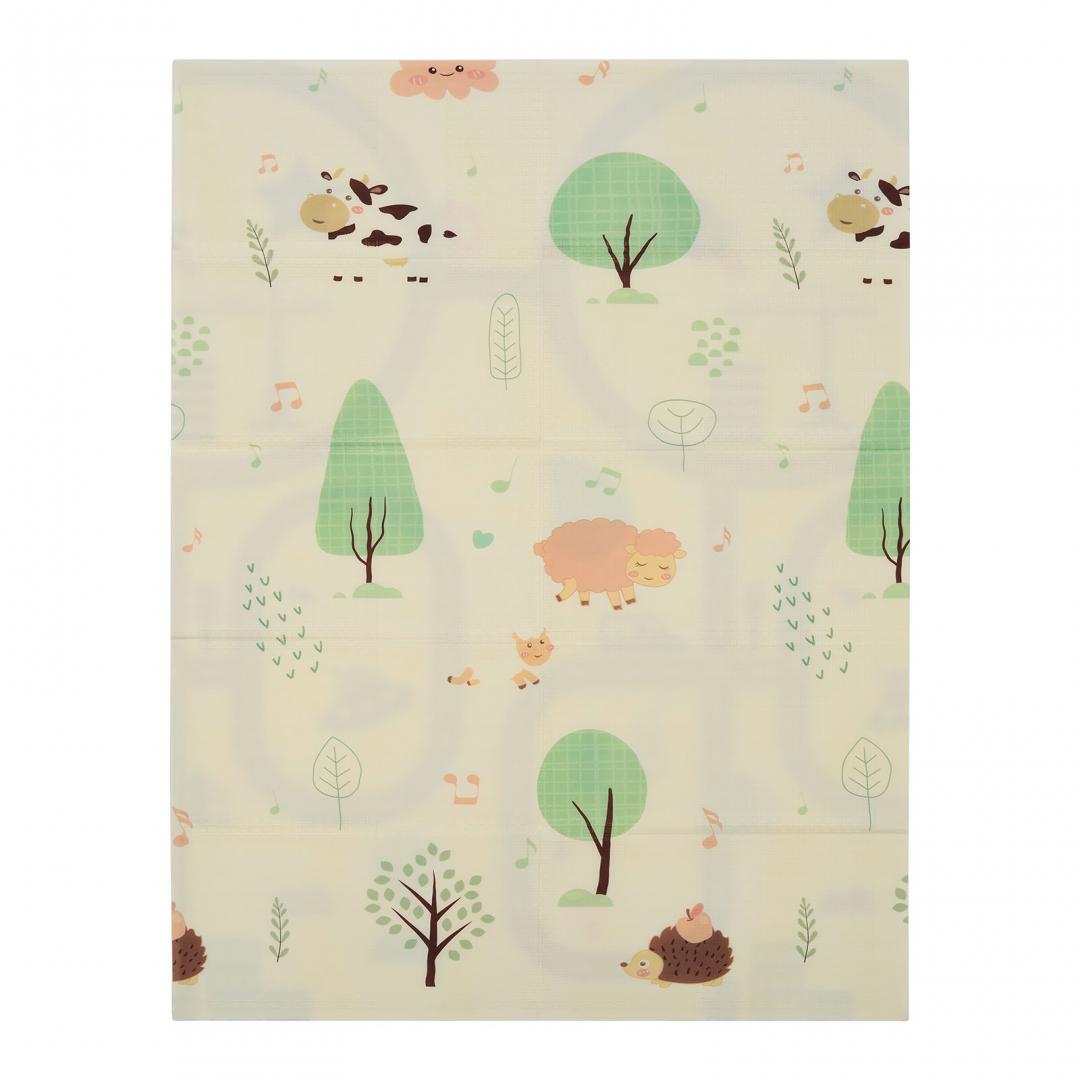 Covor de joaca pentru copii U-Grow, din spuma, pliabil, 2 fete, impermeabil, izolant, 120 x 180 x 1 cm, circuit