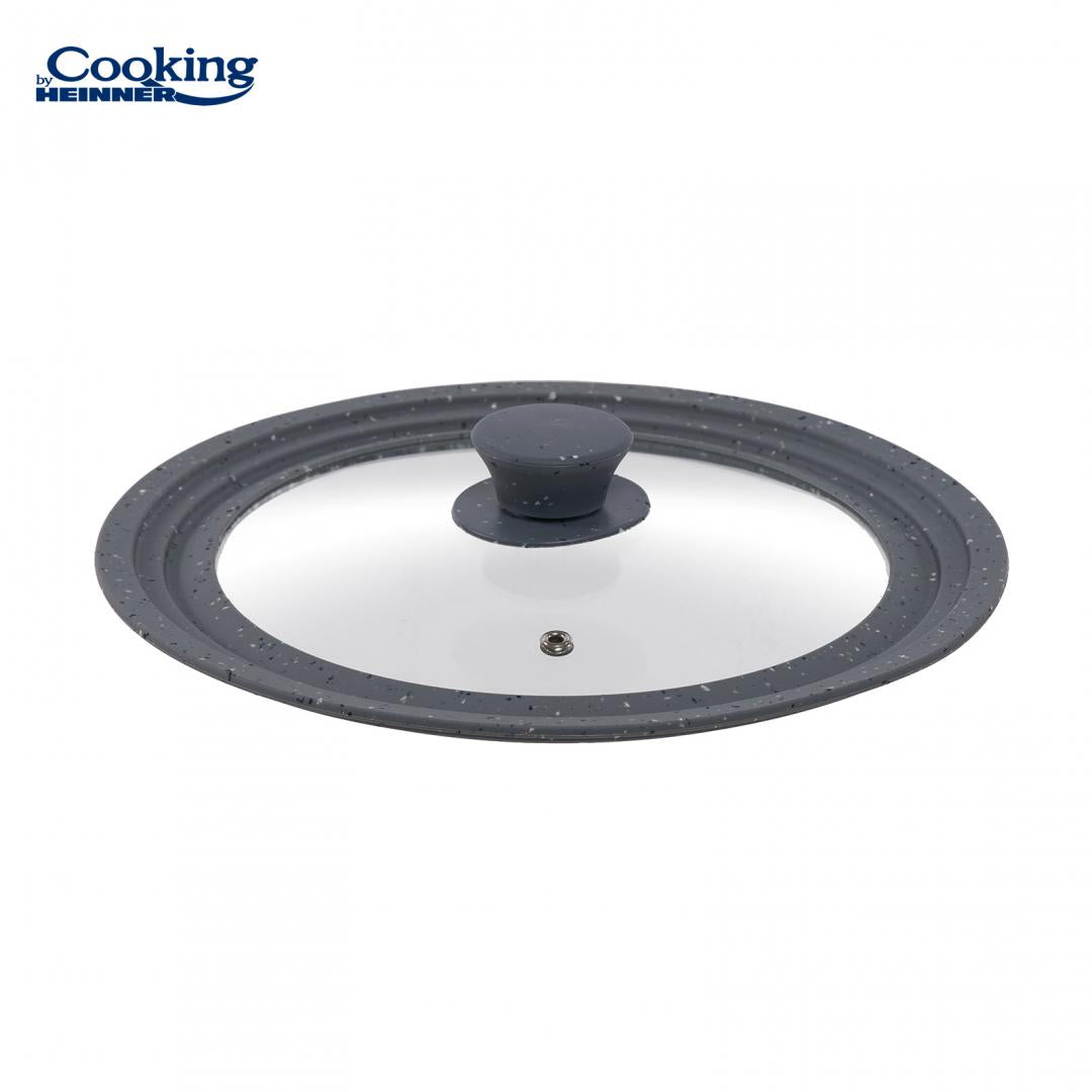 Capac Sticla Cu Margine Din Silicon Ajustabila Pe 3 Dimensiuni 28/30/32 Cm, Cooking By Heinner