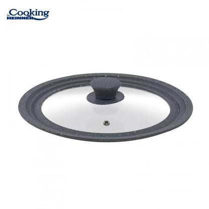 Capac Sticla Cu Margine Din Silicon Ajustabila Pe 3 Dimensiuni 28/30/32 Cm, Cooking By Heinner