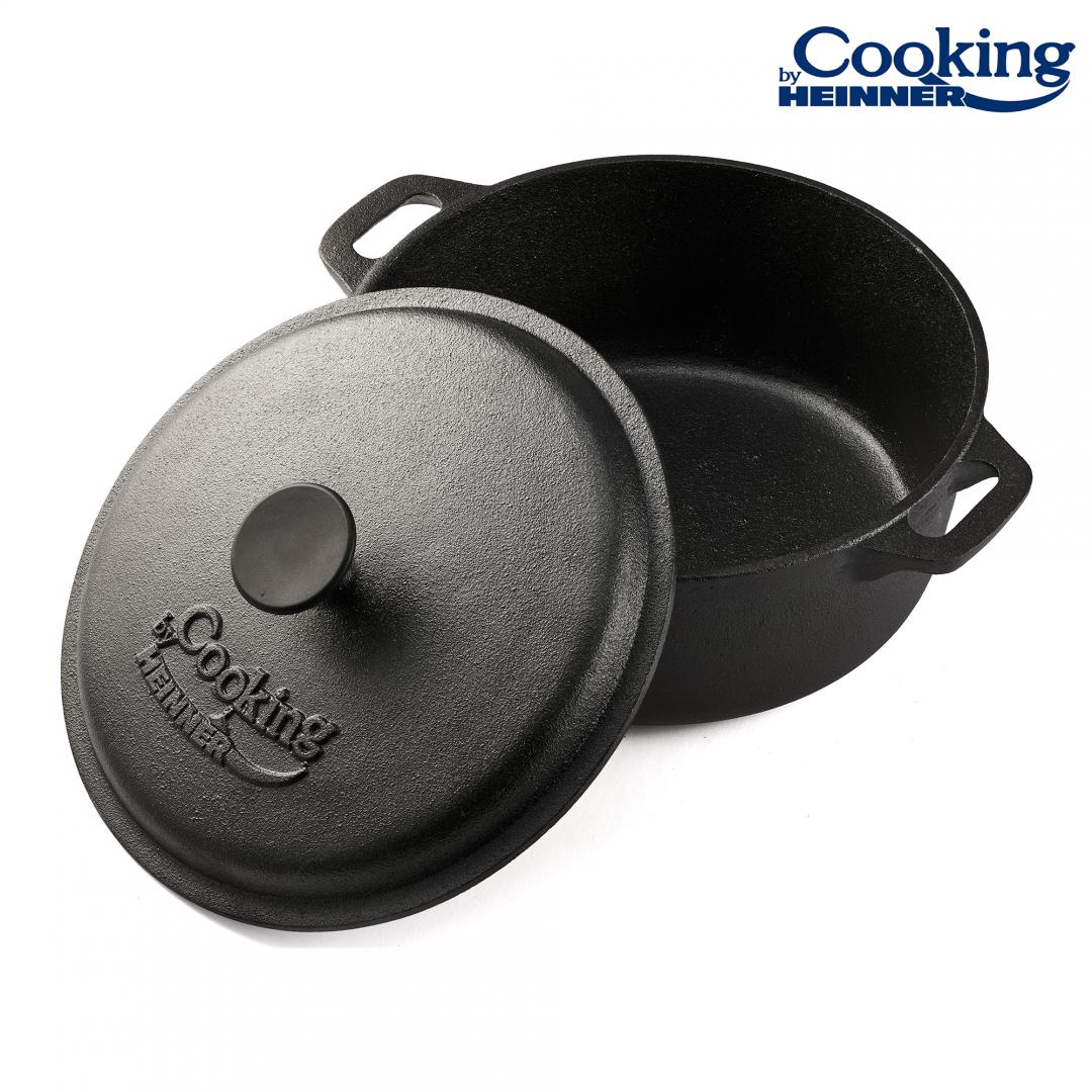 Cratita Cooking by Heinner, fonta pura + capac, 26.4 x 11 cm, 5 L