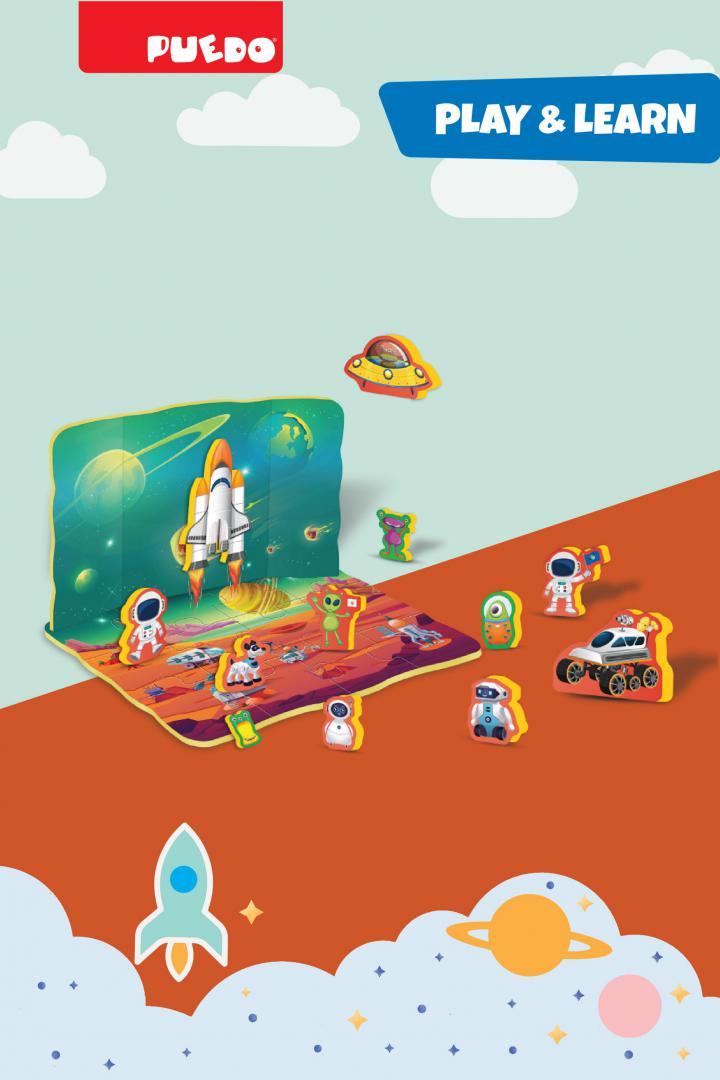 Puzzle Din Spuma Eva, Spatiul Cosmic, 25 Piese, Puedo