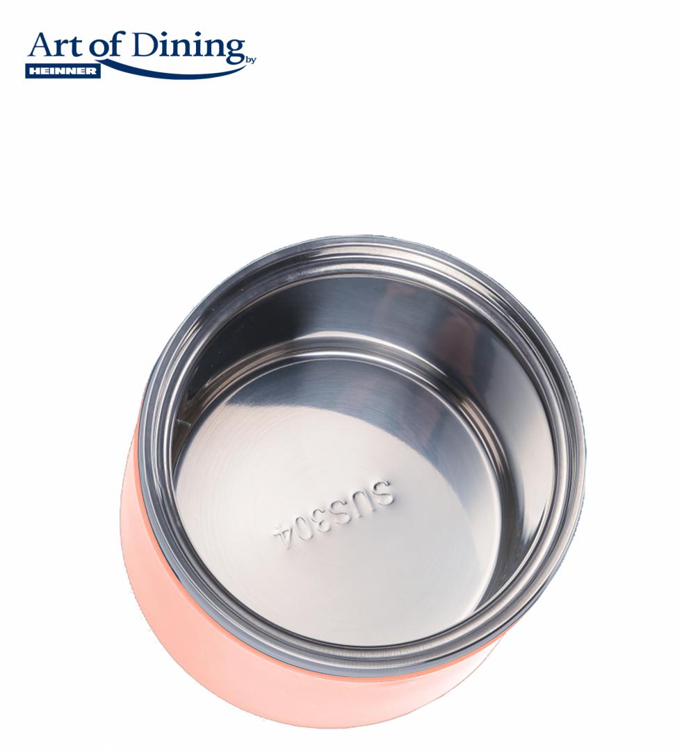 Caserola termica cu perete dublu Art of dining by Heinner Loca, inox, 920 ml, roz