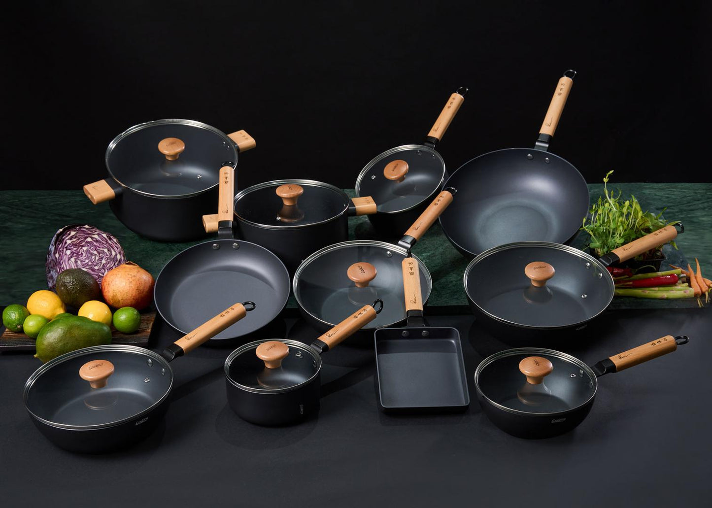 Oala 7.8L cu capac Cooking by Heinner - Samurai Gourmet by Rikito Watanabe, invelis ceramic, inductie