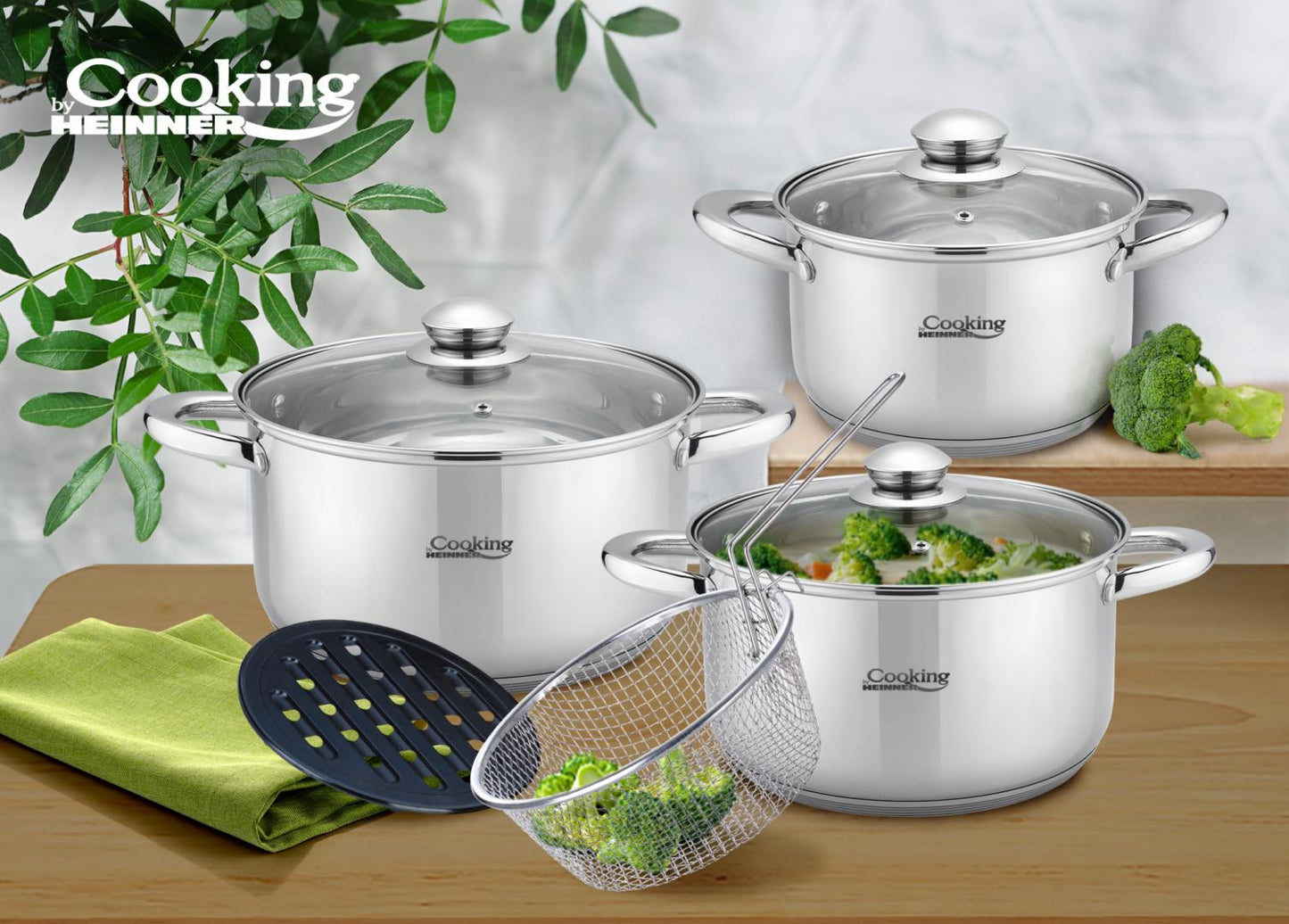 Set de oale pentru gatit Cooking by Heinner Victoria, 8 piese, inox
