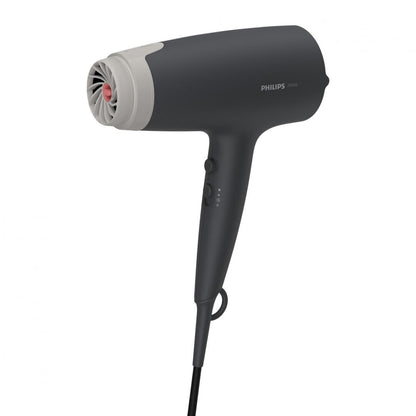 Uscator de par Philips BHD351/10, 2100W, accesoriu Thermo Protect, ingrijire cu ioni, 6 setari de viteza/temperatura, cap de coafare 14 mm, Gri