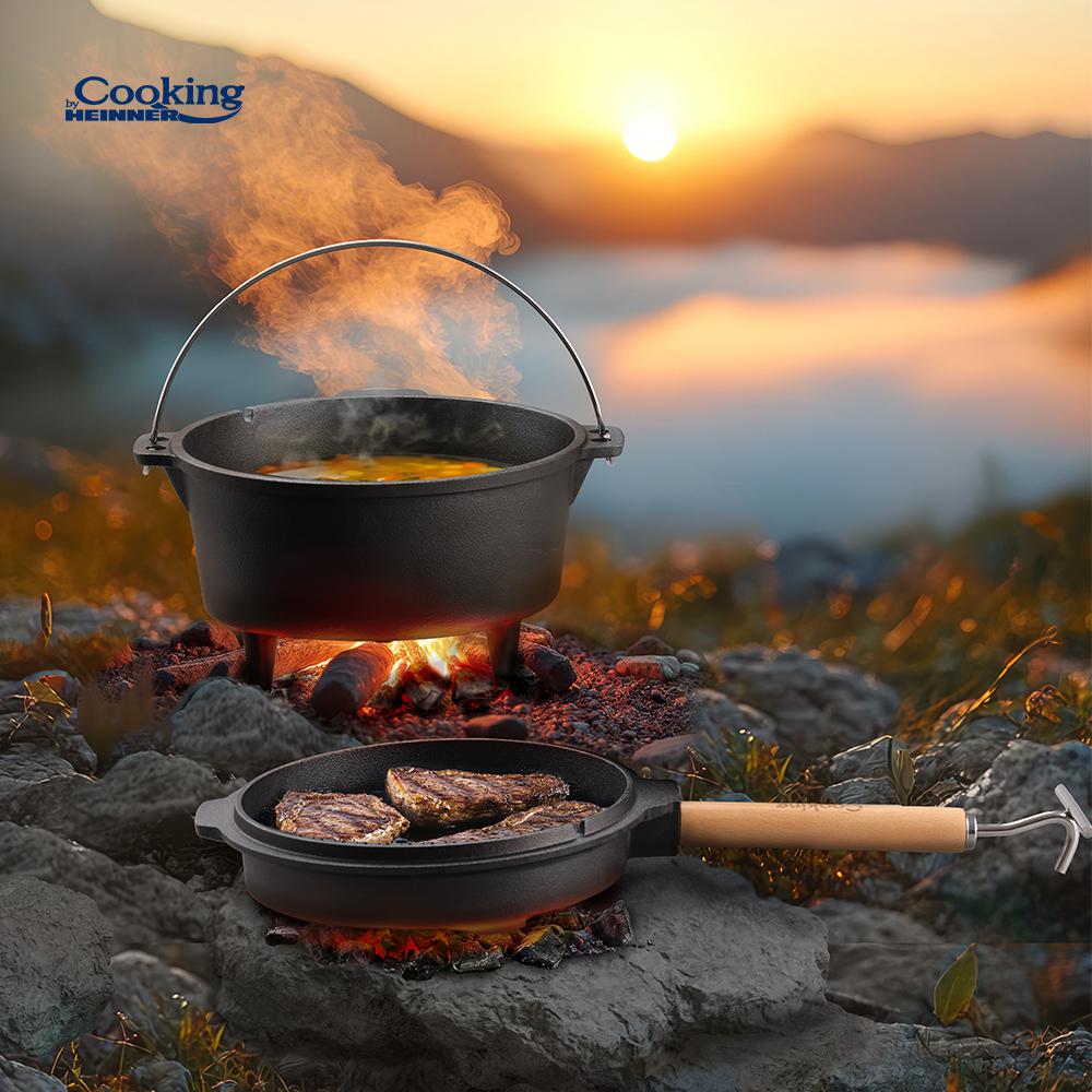 Ceaun 9L Fonta Pura + Capac Dia 31.5 Cm, Nature, Cooking By Heinner