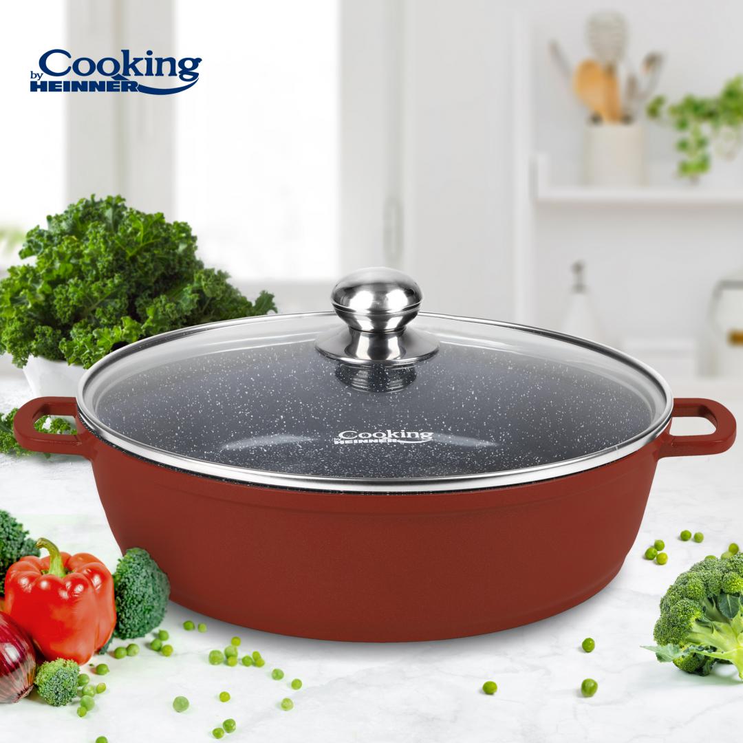 Cratita cu capac Cooking by Heinner Calabria, aluminiu, 40x9.8cm, 11L