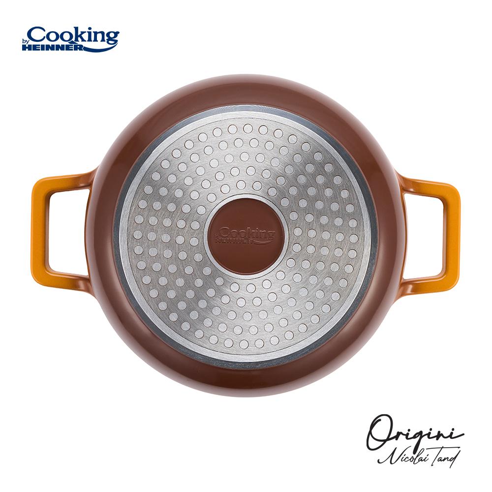 Oala 2.4L cu capac Cooking by Heinner - Origini Chef Nicolai Tand, aluminiu turnat, invelis ceramic, 20 x 10 cm