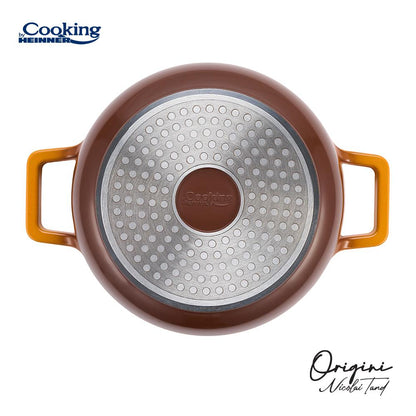 Oala 2.4L cu capac Cooking by Heinner - Origini Chef Nicolai Tand, aluminiu turnat, invelis ceramic, 20 x 10 cm