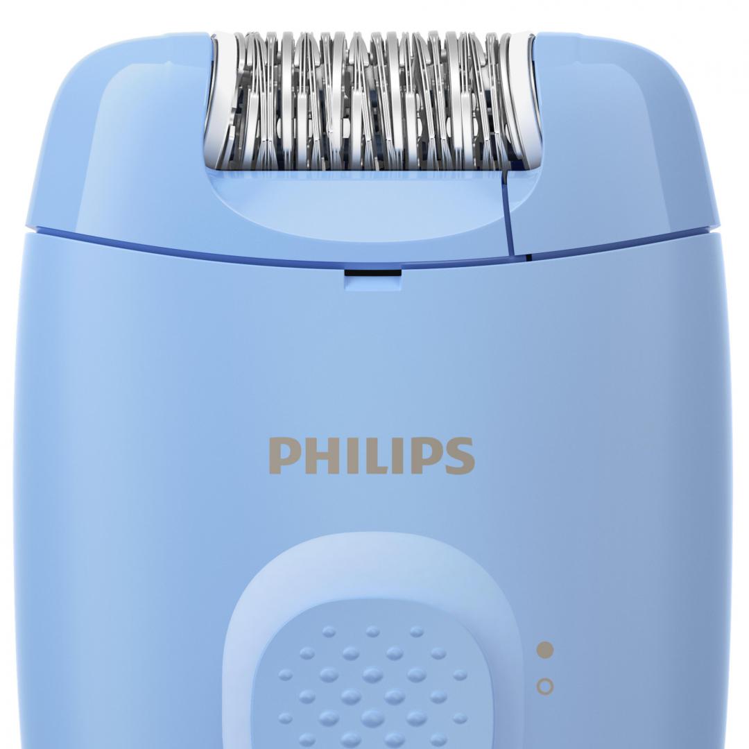Epilator cu Fir Philips Seria 2000 BRE228/00 1 Setare de Viteza Cap de Epilare Lavabil Albastru