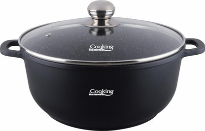 Semioala Aluminiu Turnat +Capac, , 10 L, Dark Line, Cooking By Heinner&Nbsp;