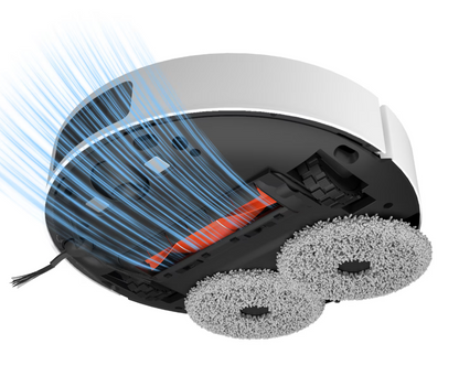 Robot de aspirare Xiaomi S20+ BHR8159EU, 5200mAh, 6000Pa, recipient praf 450ml, recipient apa 290ml, alb
