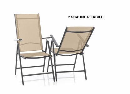 Set mobilier gradină, Heinner, 2 scaune, masă, 140x80 cm, multicolor
