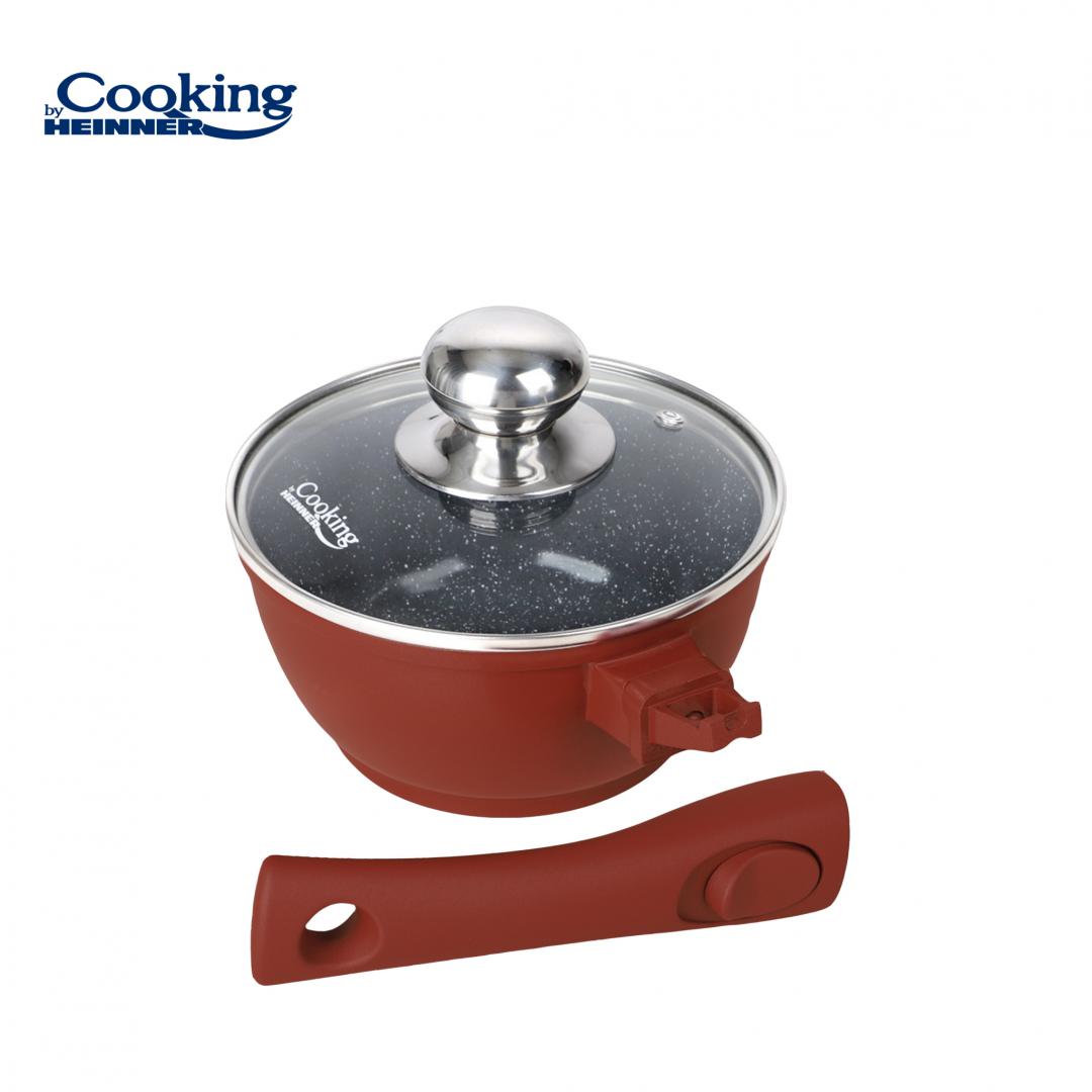 Cratita 1.3L cu capac Cooking by Heinner Calabria, aluminiu, 16x8cm