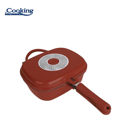 Tigaie dubla Cooking by Heinner Calabria, aluminiu turnat, 30x24x12cm