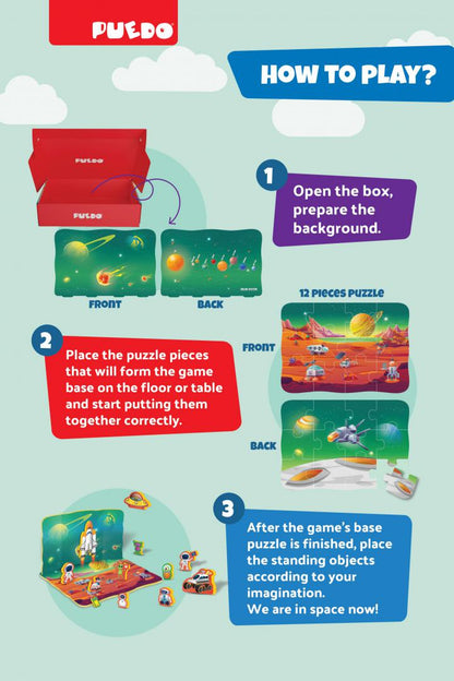 Puzzle Din Spuma Eva, Spatiul Cosmic, 25 Piese, Puedo