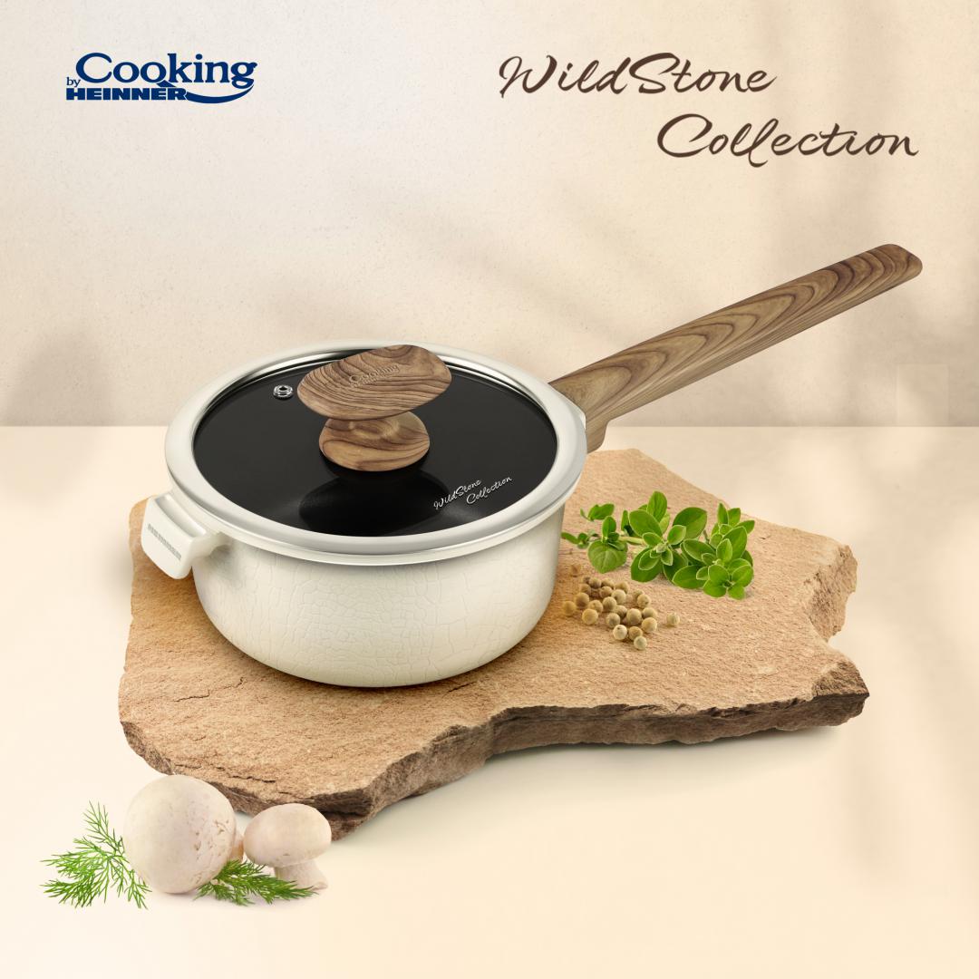 Cratita 1.9L cu capac Cooking by Heinner Wild Stone, aluminiu, 18x9cm