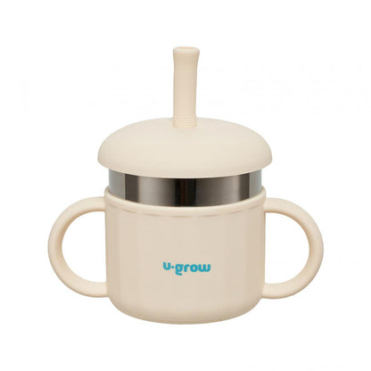 Cana Din Silicon Cu Pai Si Interior Din Inox,220 Ml, U-Grow