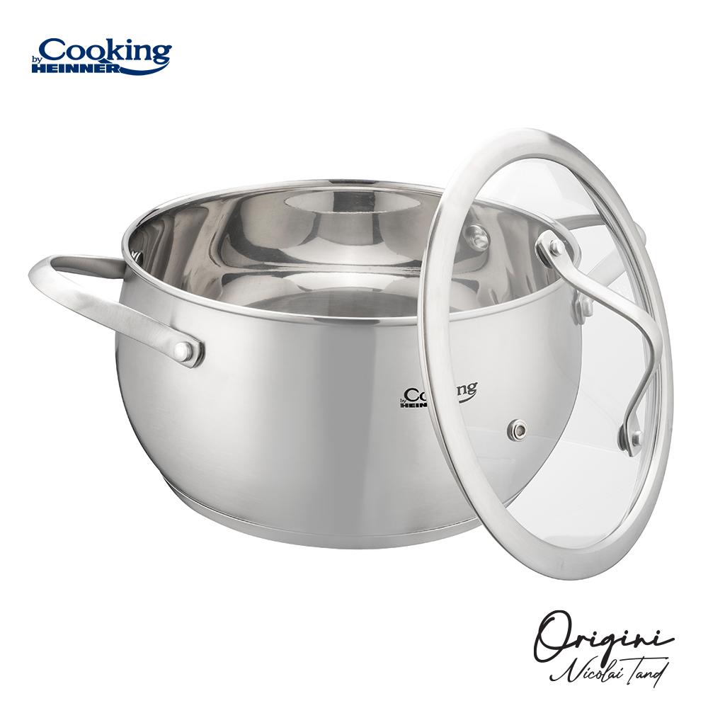 Oala 3.3L cu capac sticla Cooking by Heinner - Origini Chef Nicolai Tand, 20 x 11 cm