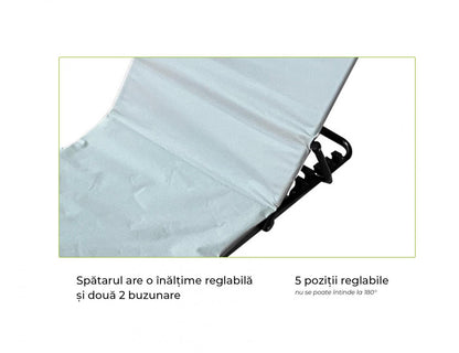 Covor plaja tip sezlong Heinner51x141x45cm, grey