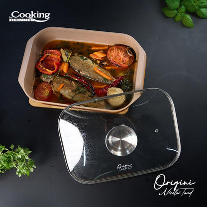 Tava cuptor Cooking by Heinner - Origini Chef Nicolai Tand, aluminiu turnat, invelis ceramic, 39 x 26 x 8.5 cm, 6 L
