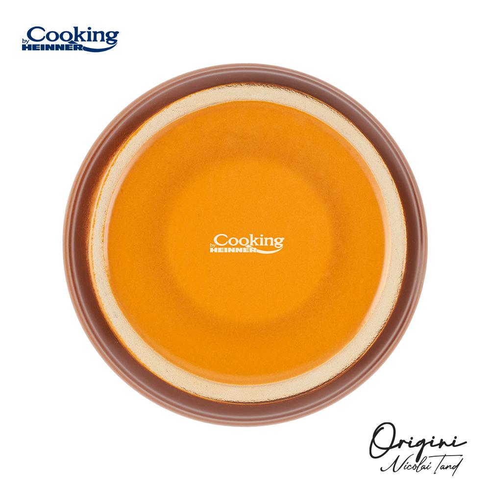 Oala ceramica cu capac Cooking by Heinner - Origini Chef Nicolai Tand, 14.5 x 16 cm, 3 L