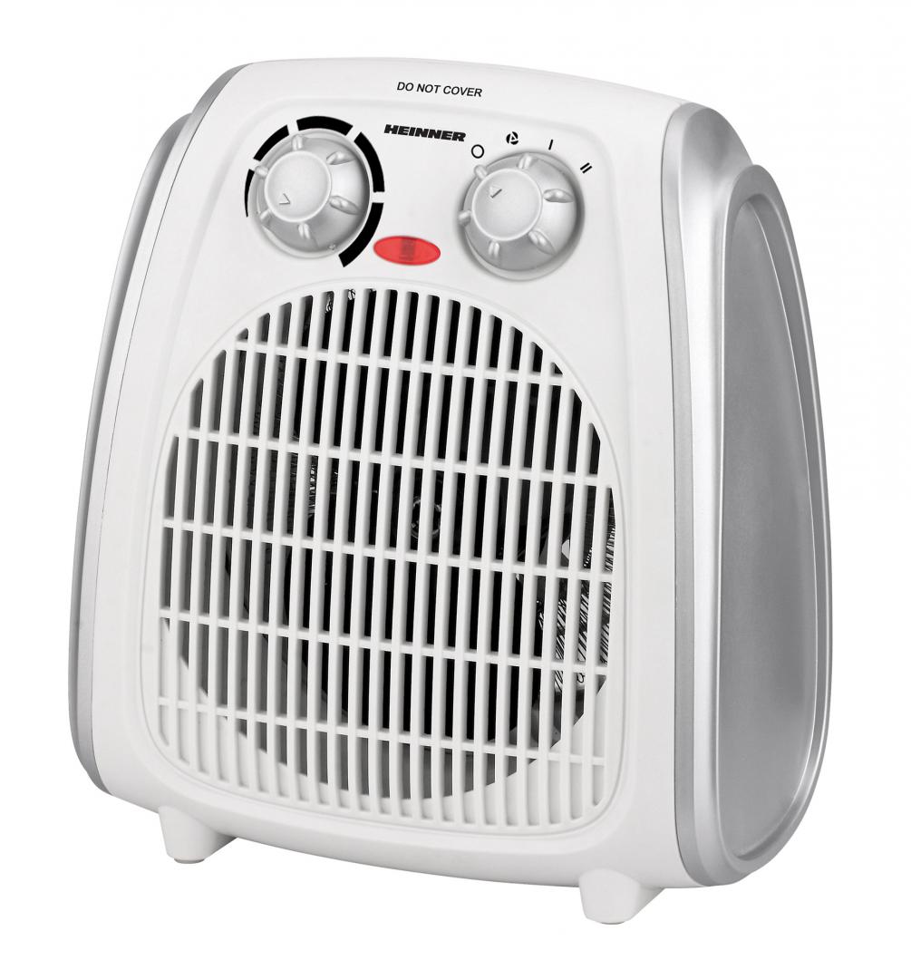 Aeroterma Heinner HFH-L2000SL, 2000 W, 2 trepte de putere, termostat reglabil, Alb