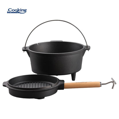 Ceaun 4L Fonta Pura + Capac Dia 25 Cm, Nature, Cooking By Heinner