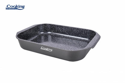 Tava Cooking by Heinner Dark Line, aluminiu turnat, acoperire ceramica, 39.5 x 26 x 6.3 cm