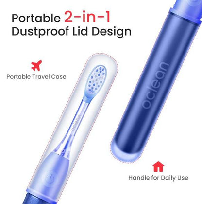 Periuță de dinți sonică Oclean Ease, cu fluor, Functii: Smart Timer 2 Min, 2 Moduri De Utilizare, 45 Db, Ipxaterproof, Durata Baterie Pana La 120 Zile, Protectie Impotriva Prafului, Perfecta Pentru Calatorii,