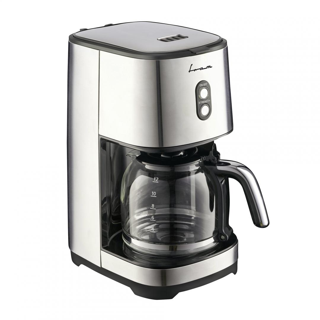 CAFETIERA FRAM FCM-915IX, 900W, 1.5L, Filtru detasabil si lavabil, Functie anti-picurare, Argintiu