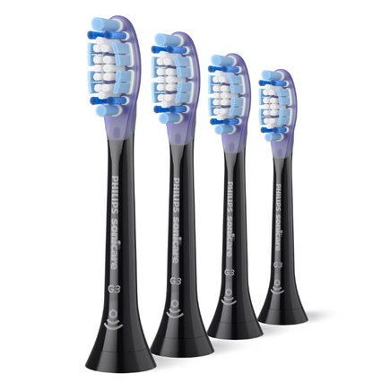 Rezerve Philips Sonicare Gum Care HX9054/88, pachet de 4 capete de periere, Standard, click-on, sincronizarea modurilor BrushSync, Negru