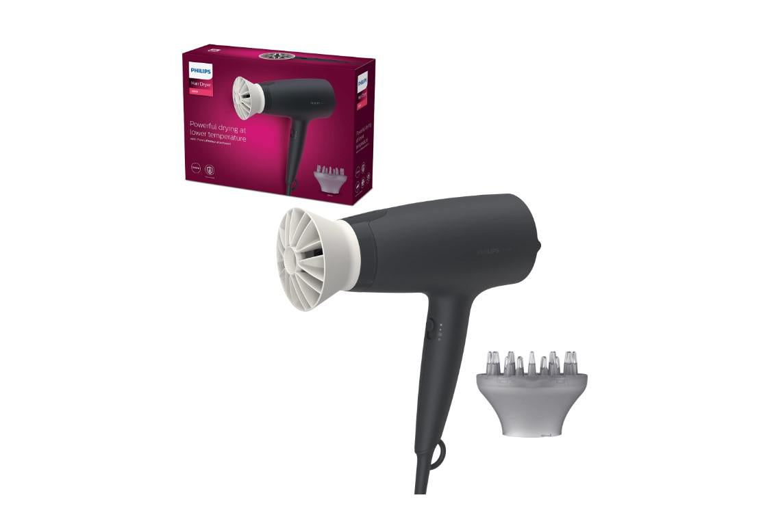 Uscator De Par Philips Seria 3000 Bhd302/30, Accesoriu Thermo Protect, 3 Setari De Temperatura, Difuzor, L X A X I (Mm)