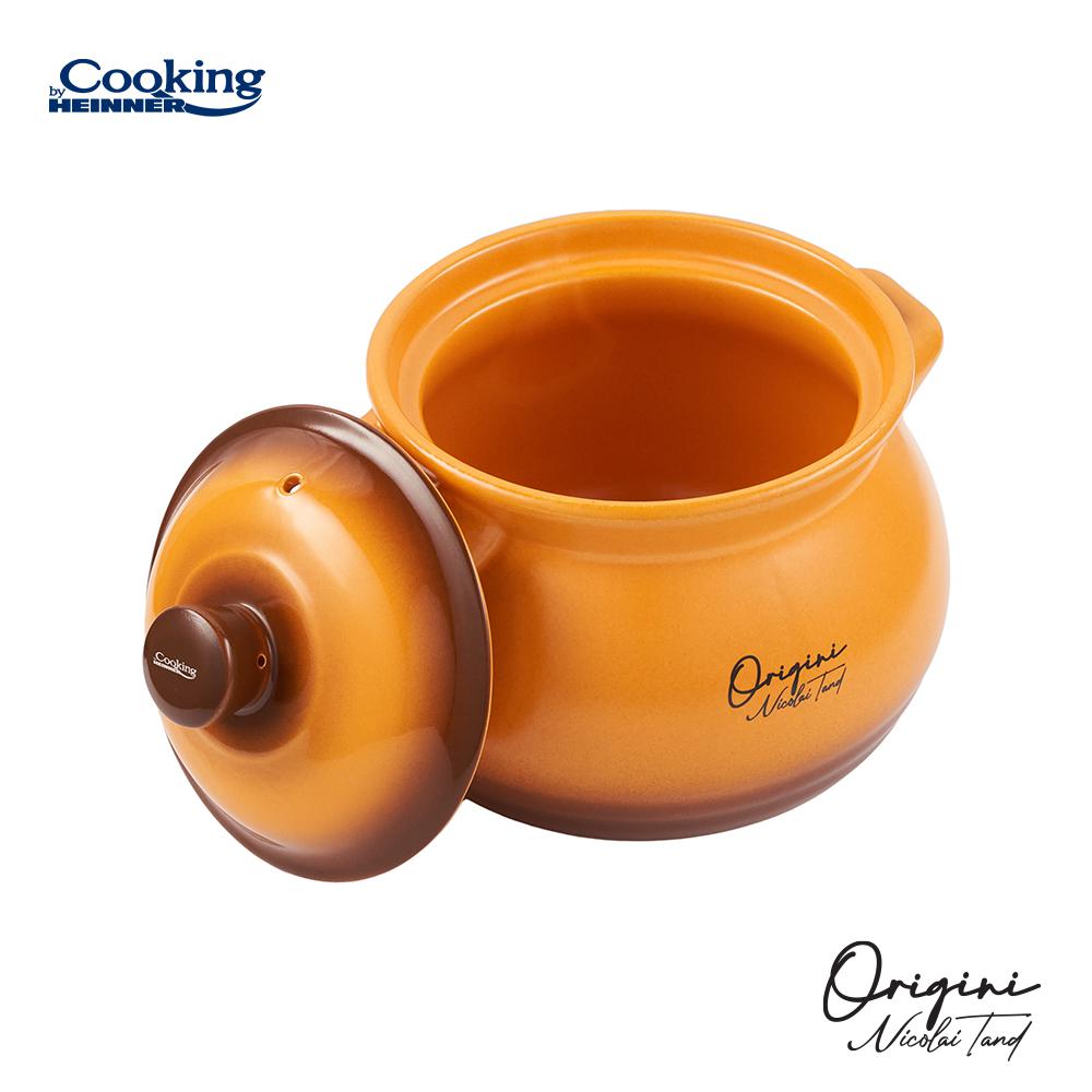 Oala 2L ceramica cu capac Cooking by Heinner - Origini Chef Nicolai Tand, 12 x 11 cm