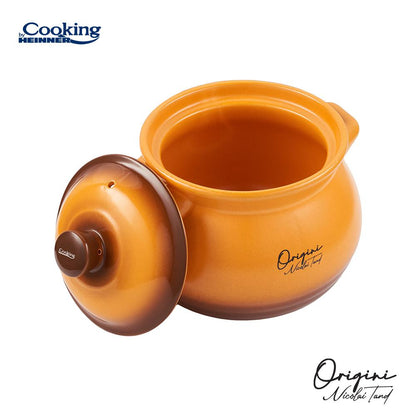 Oala 2L ceramica cu capac Cooking by Heinner - Origini Chef Nicolai Tand, 12 x 11 cm