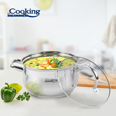 Semioala 2.6L cu capac Cooking by Heinner Amira, inox, 18x10.5 cm