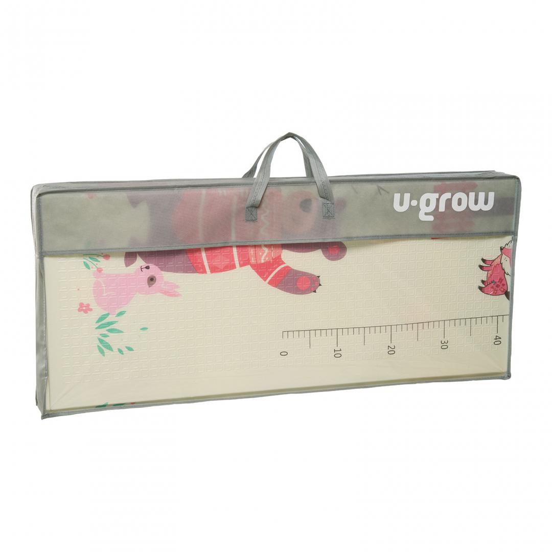 Covor de joaca pentru copii U-Grow, din spuma, pliabil, 2 fete, impermeabil, izolant, 180 x 200 x 1 cm
