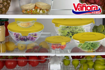 Set 5 Boluri De Sticla Cu Capac, Vanora Home