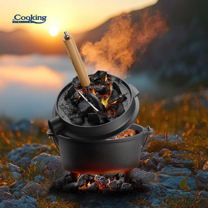 Ceaun 9L Fonta Pura + Capac Dia 31.5 Cm, Nature, Cooking By Heinner