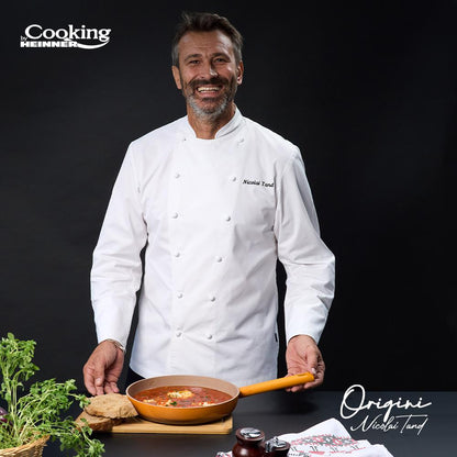 Tigaie cu capac Cooking by Heinner - Origini Chef Nicolai Tand, aluminiu turnat, invelis ceramic, 26 x 5 cm