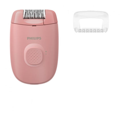 Epilator Philips Seria 2000 BRE227/00, 1 setare de viteza, cap de epilare lavabil, 1 accesoriu pentru corp si picioare, Roz