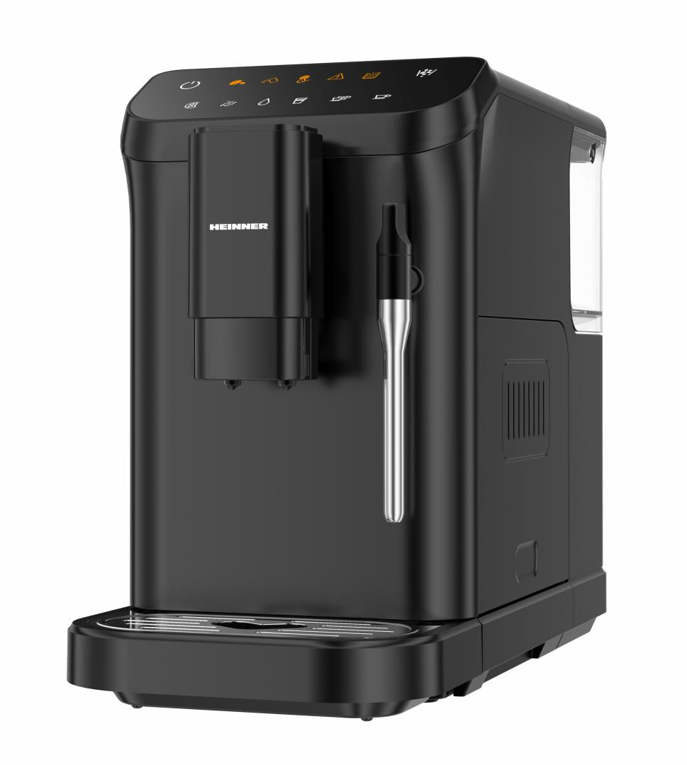 Espressor automat Heinner Buongiorno HEMA-D20DBK, 1350W, 20 bar, capacitate rezervor apa 1.5L, capacitate compartiment boabe 190g, Negru