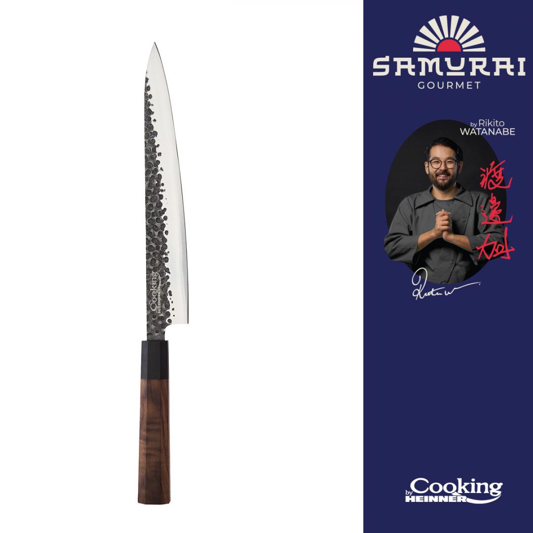 Cutit sashimi Cooking by Heinner - Samurai Gourmet by Rikito Watanabe, inox hammer, 24 cm